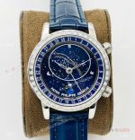 PFF Factory V4 Patek Philippe Sky Moon Celestial Watch Blue Dial Diamond Bezel